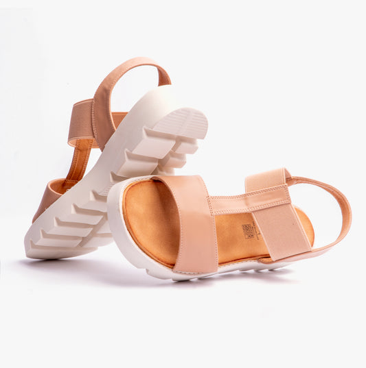 Heavenly Feet RITZ Womens Sandals Nude