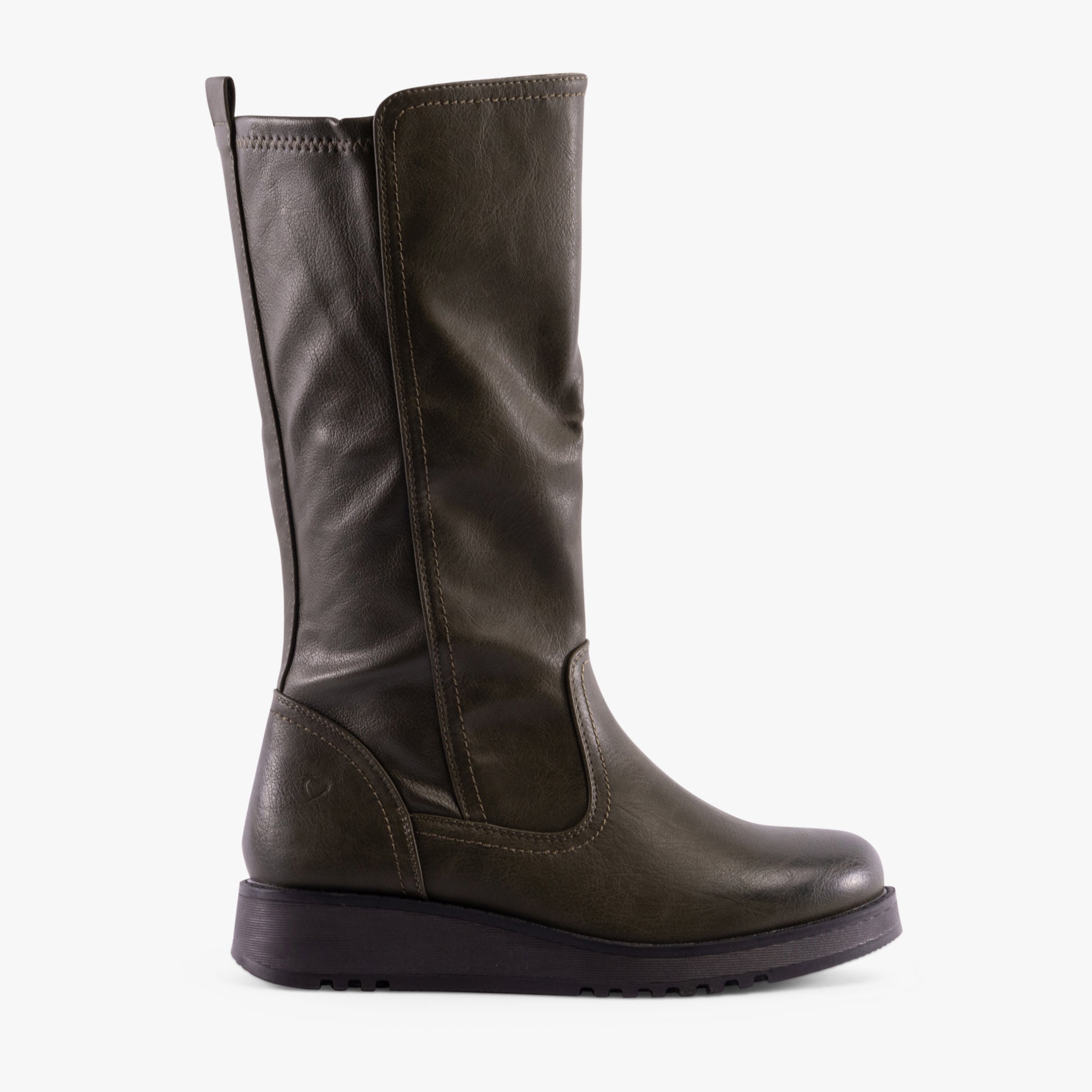 Heavenly Feet LUNA Womens Tall Boots Khaki