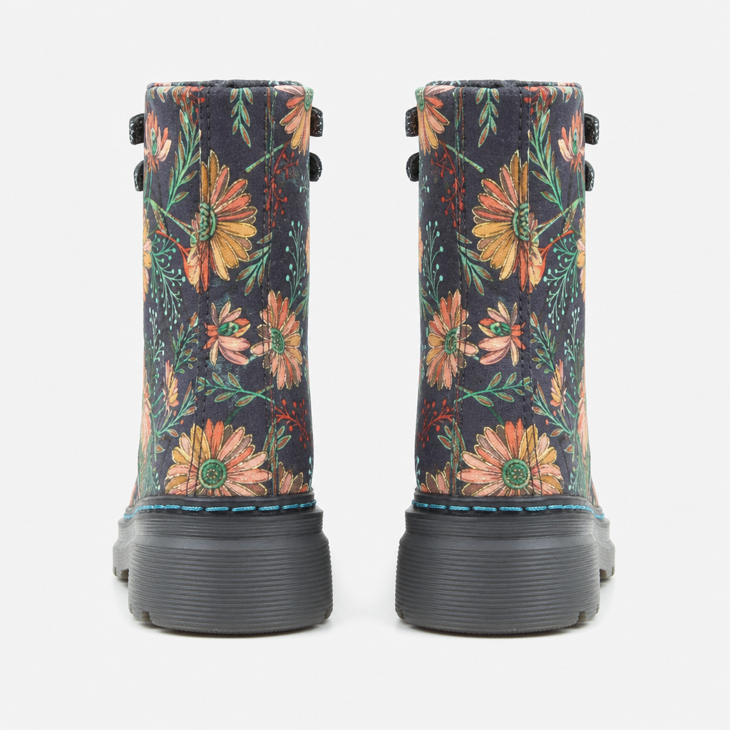 Heavenly Feet LOTTE Womens Ankle Boots Black Daisy