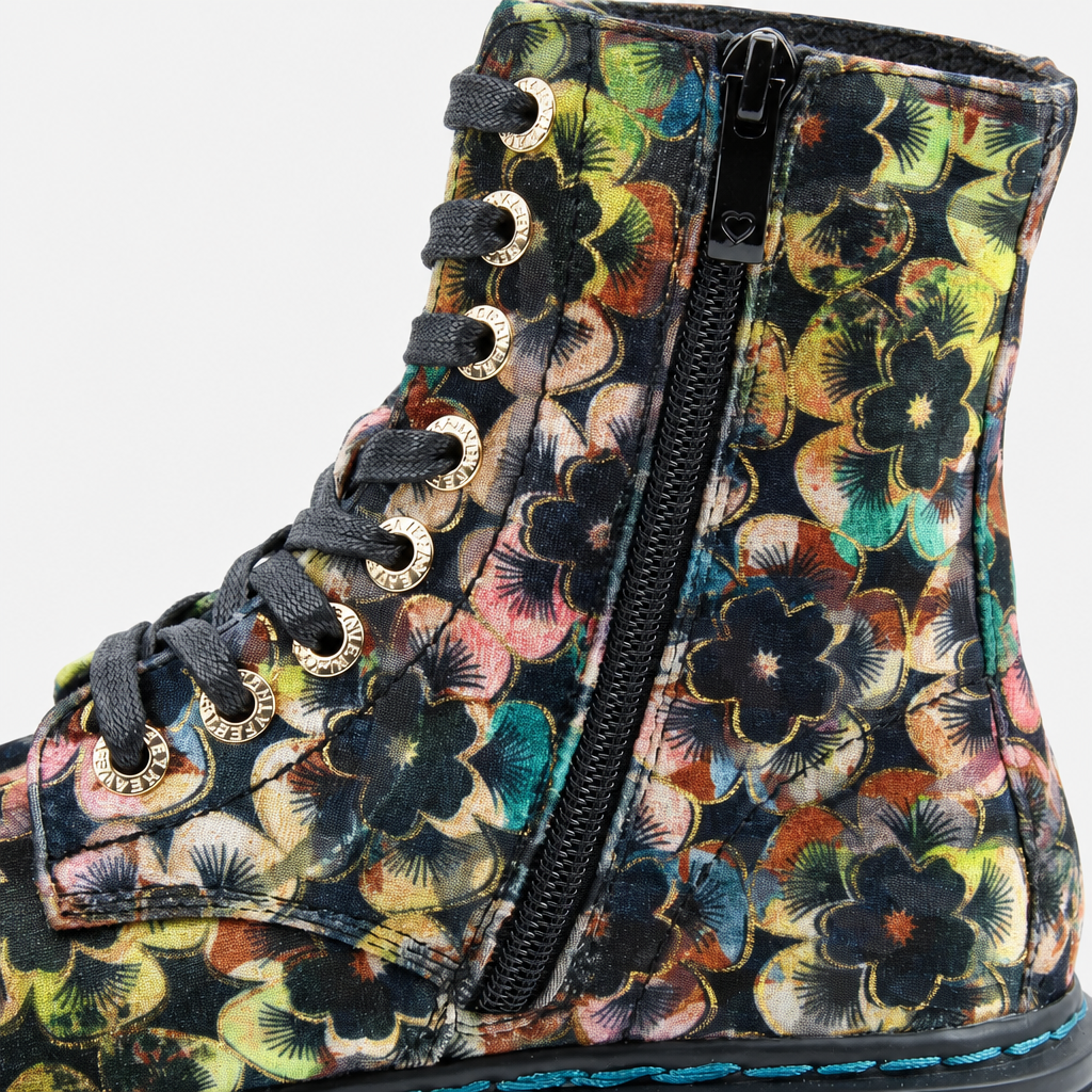 Heavenly Feet JUSTINA2 VIOLA VELOUR Womens Ankle Boots Autumn Gold