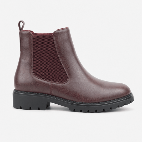 Heavenly Feet BALLY Womens Ankle Boots Burgundy
