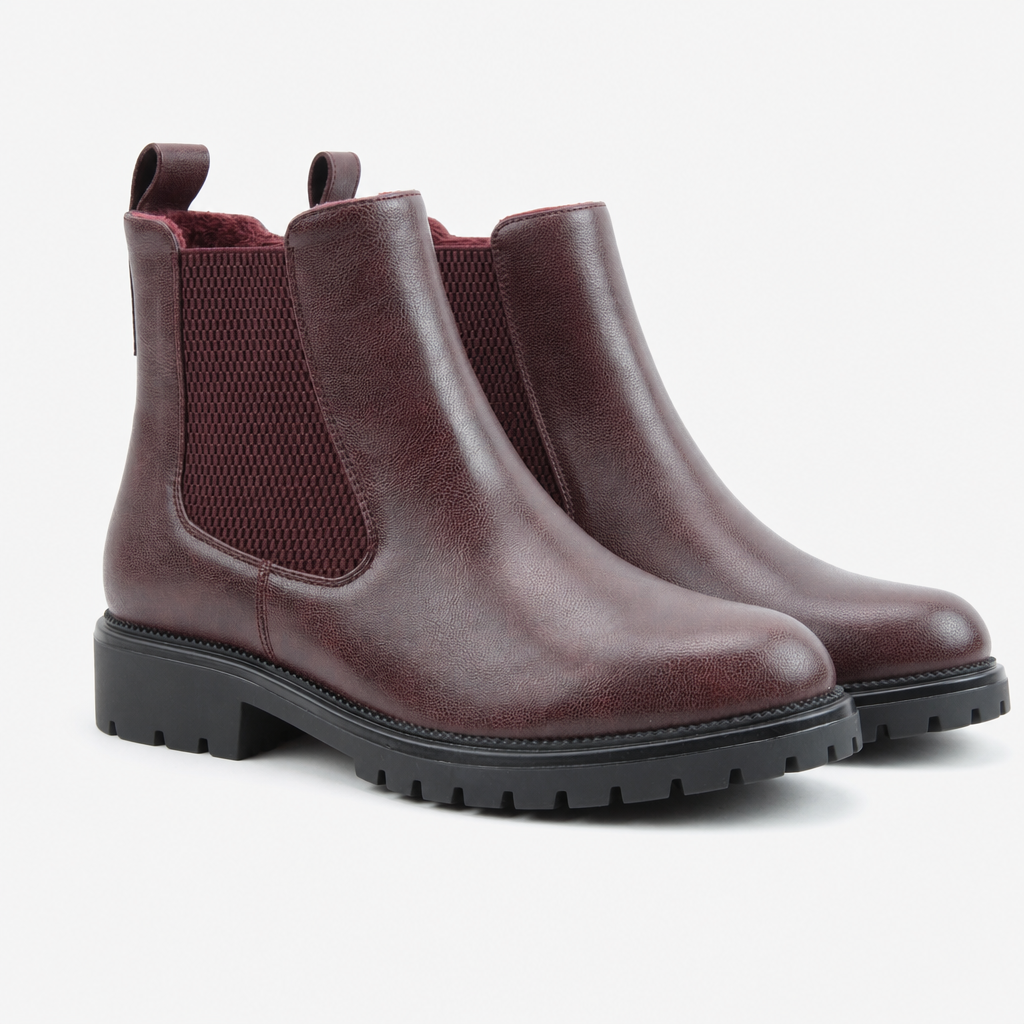 Heavenly Feet BALLY Womens Ankle Boots Burgundy