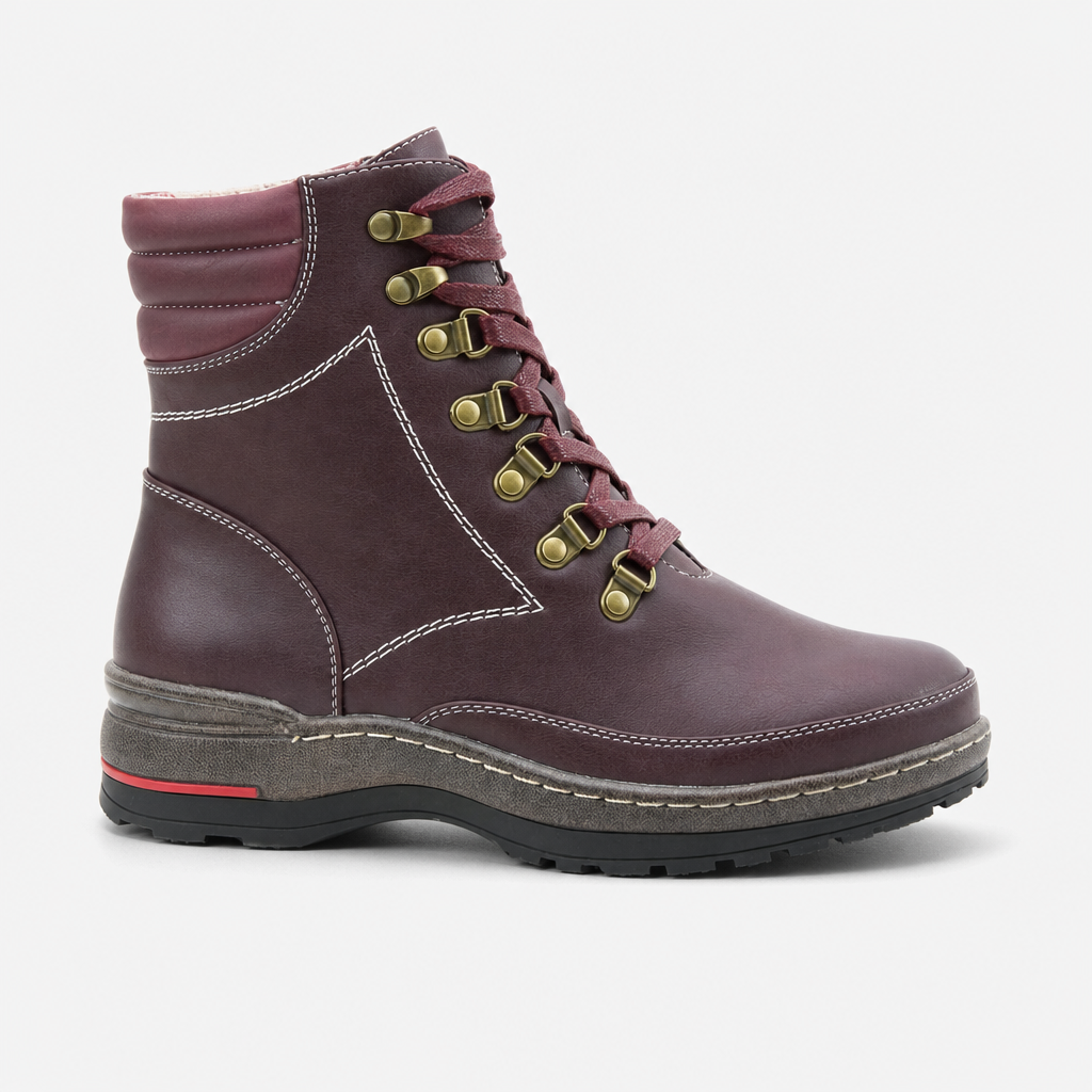 Heavenly Feet MELISSA Womens Ankle Boots Burgundy