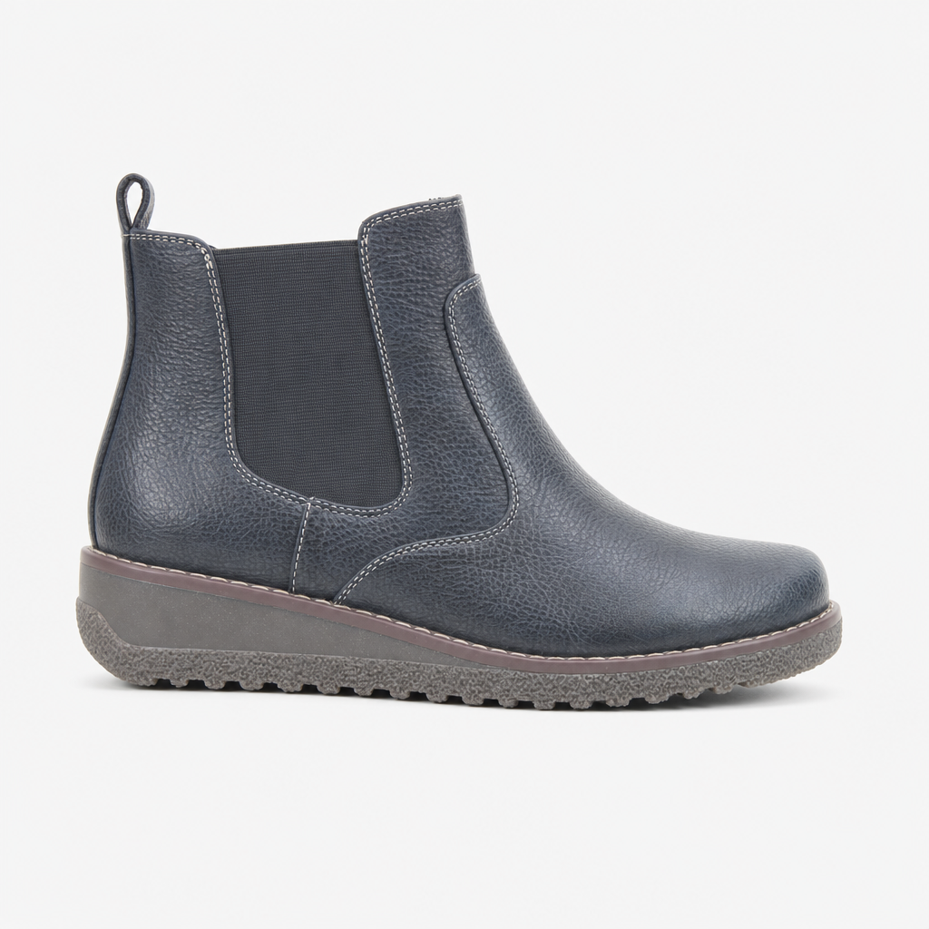 Heavenly Feet MOIRA Womens Ankle Boots Navy