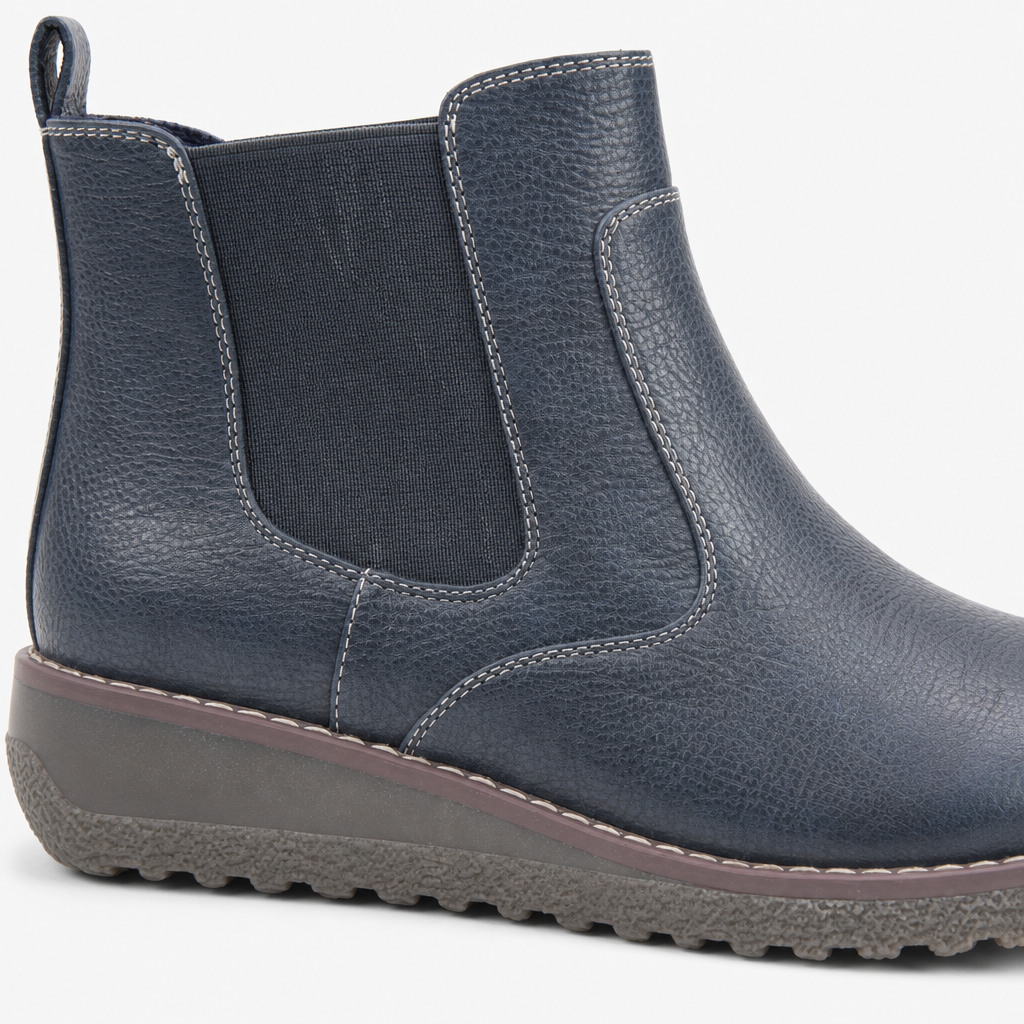 Heavenly Feet MOIRA Womens Ankle Boots Navy