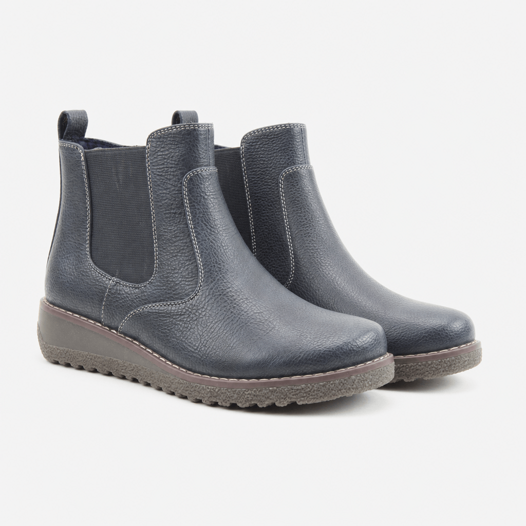 Heavenly Feet MOIRA Womens Ankle Boots Navy