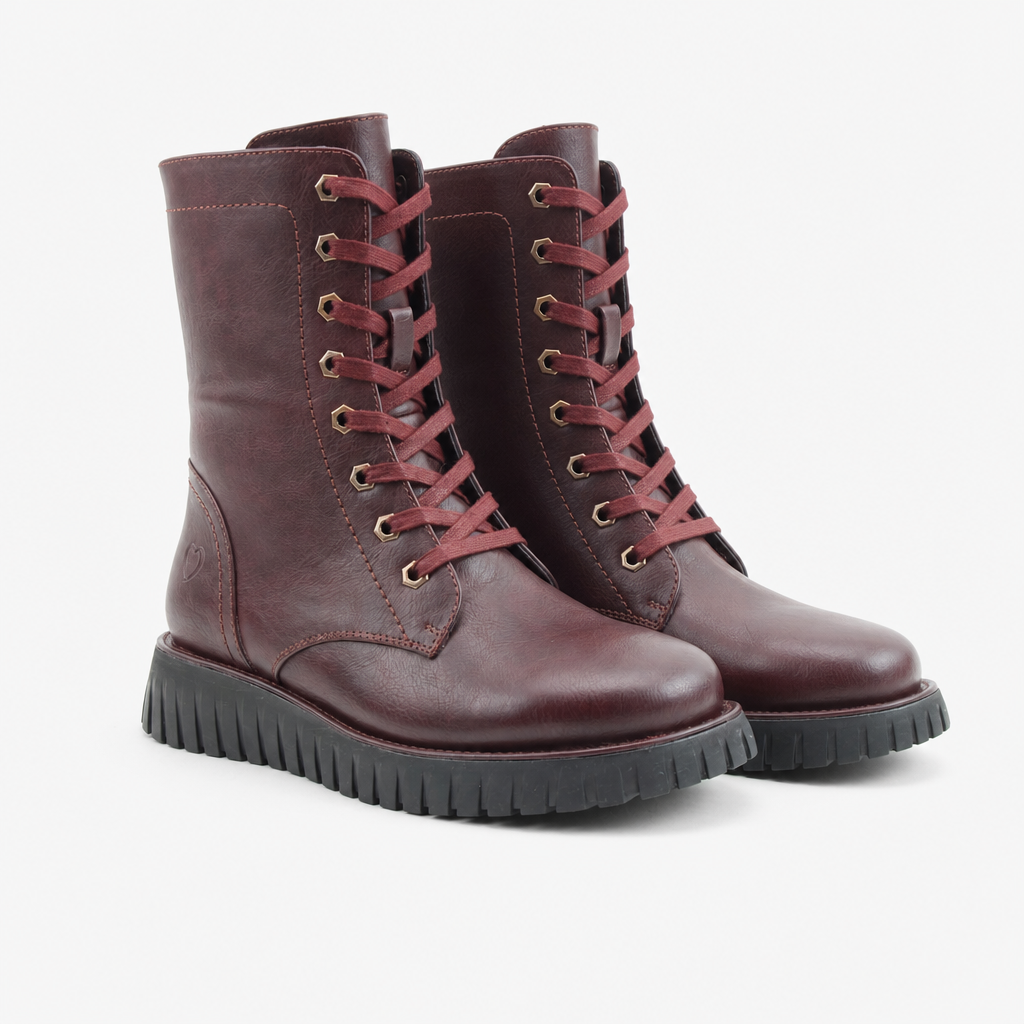 Heavenly Feet MARTINA5 Womens Ankle Boots Burgundy