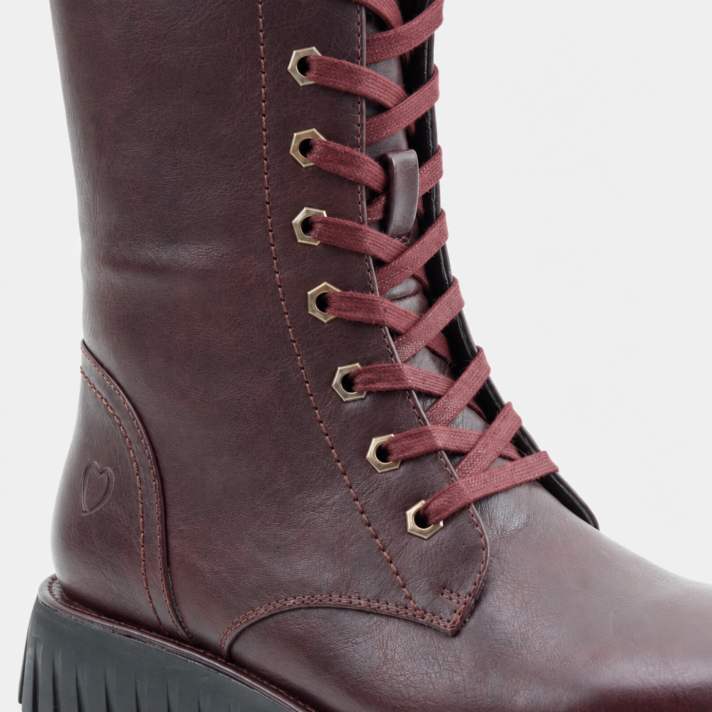 Heavenly Feet MARTINA5 Womens Ankle Boots Burgundy