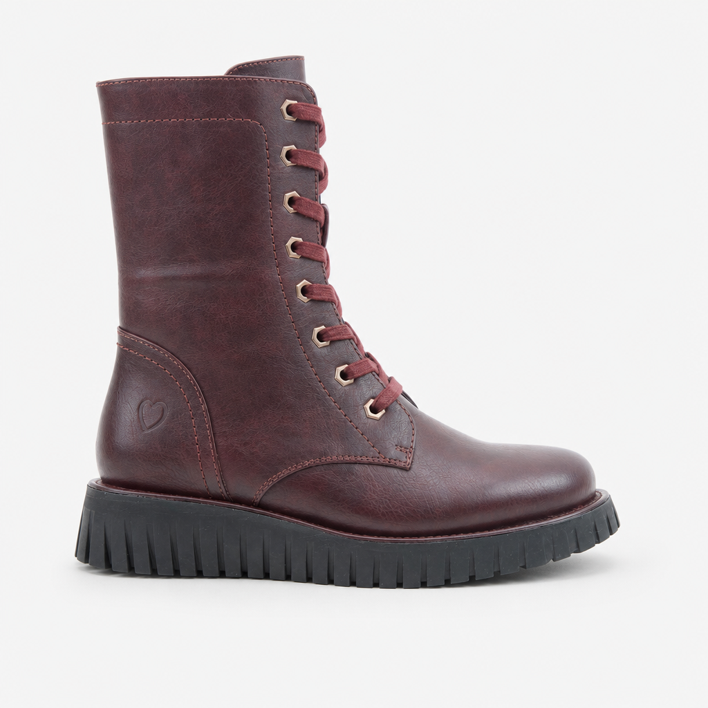 Heavenly Feet MARTINA5 Womens Ankle Boots Burgundy