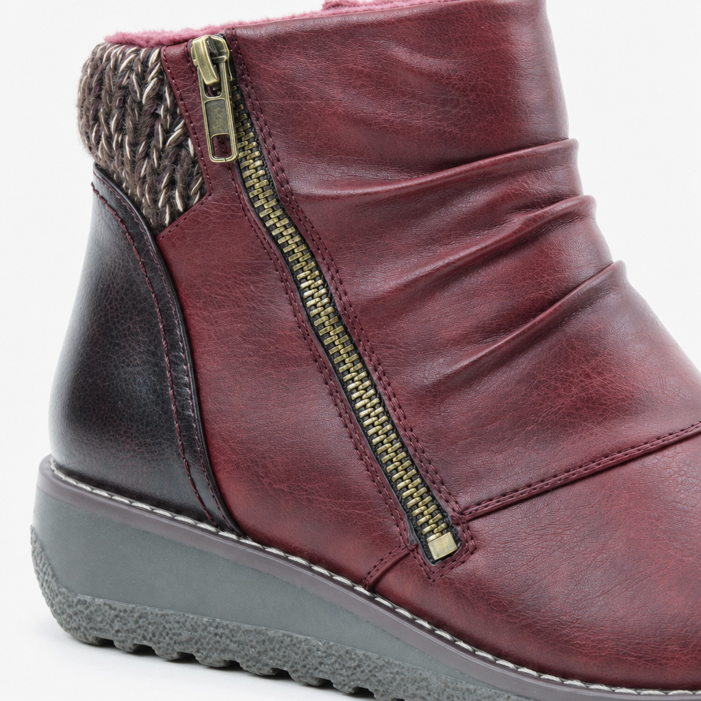 Heavenly Feet PERRY Womens Ankle Boots Ruby
