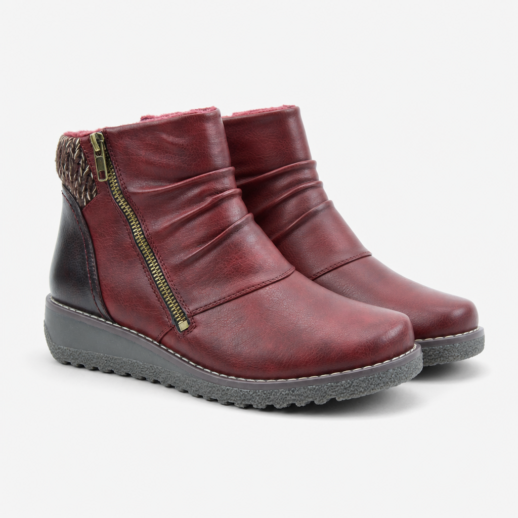 Heavenly Feet PERRY Womens Ankle Boots Ruby
