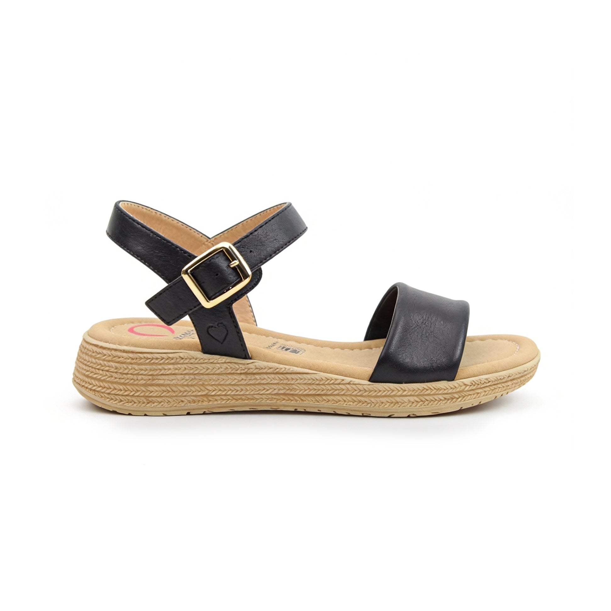Heavenly Feet SARA Womens Platform  Sandals Black