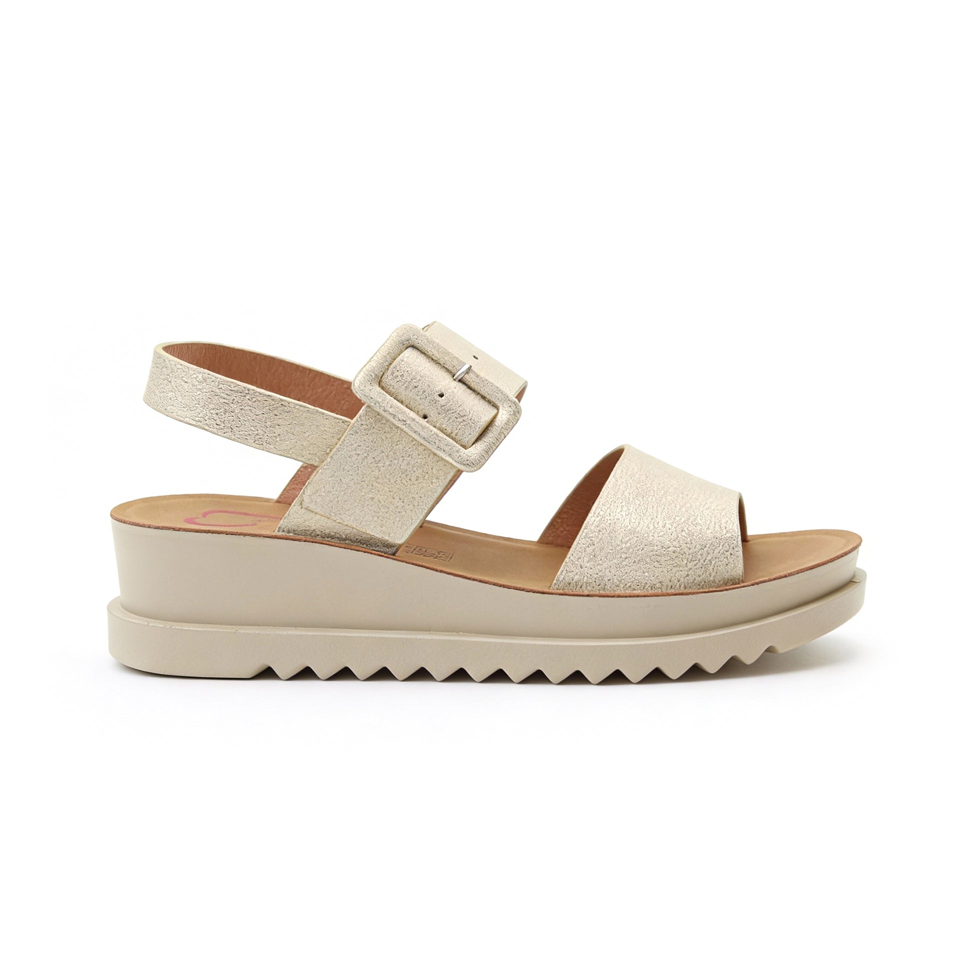 Heavenly Feet PISTACHIO Womens Ankle Strap Sandals Gold