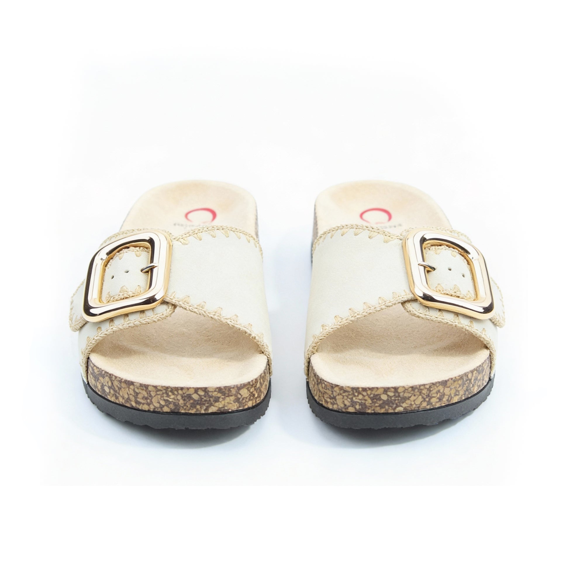 Heavenly Feet REED Womens Mules Sandals Beige
