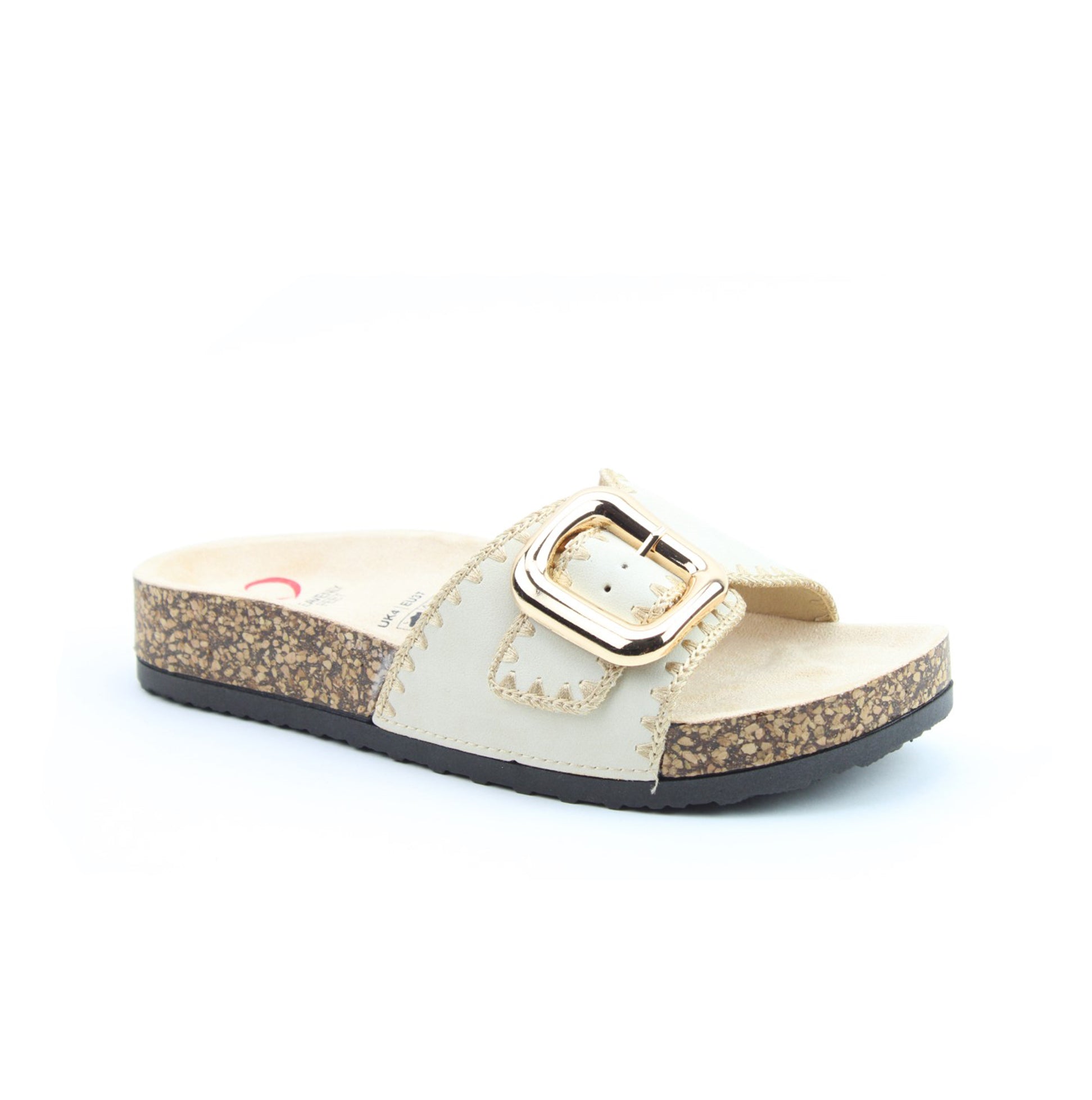 Heavenly Feet REED Womens Mules Sandals Beige