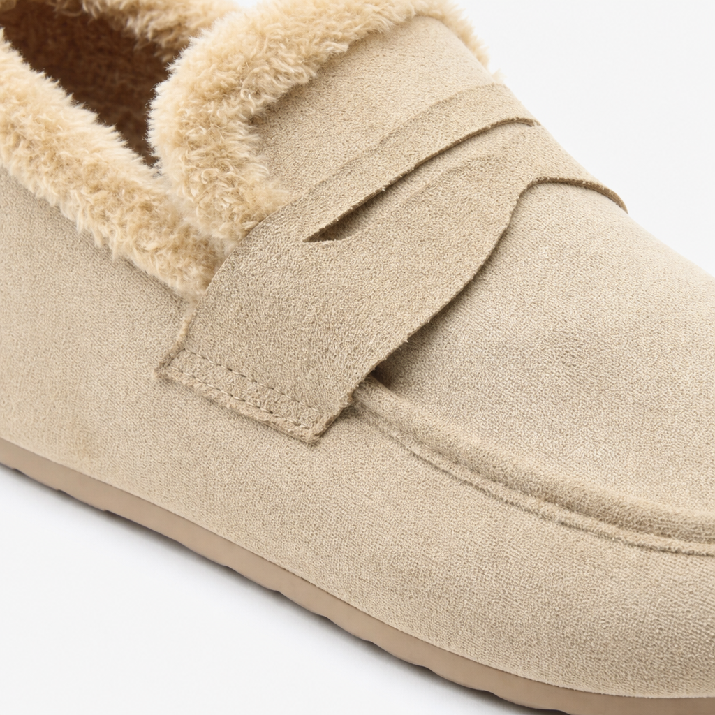 Heavenly Feet PEPPER Womens Full Slippers Beige