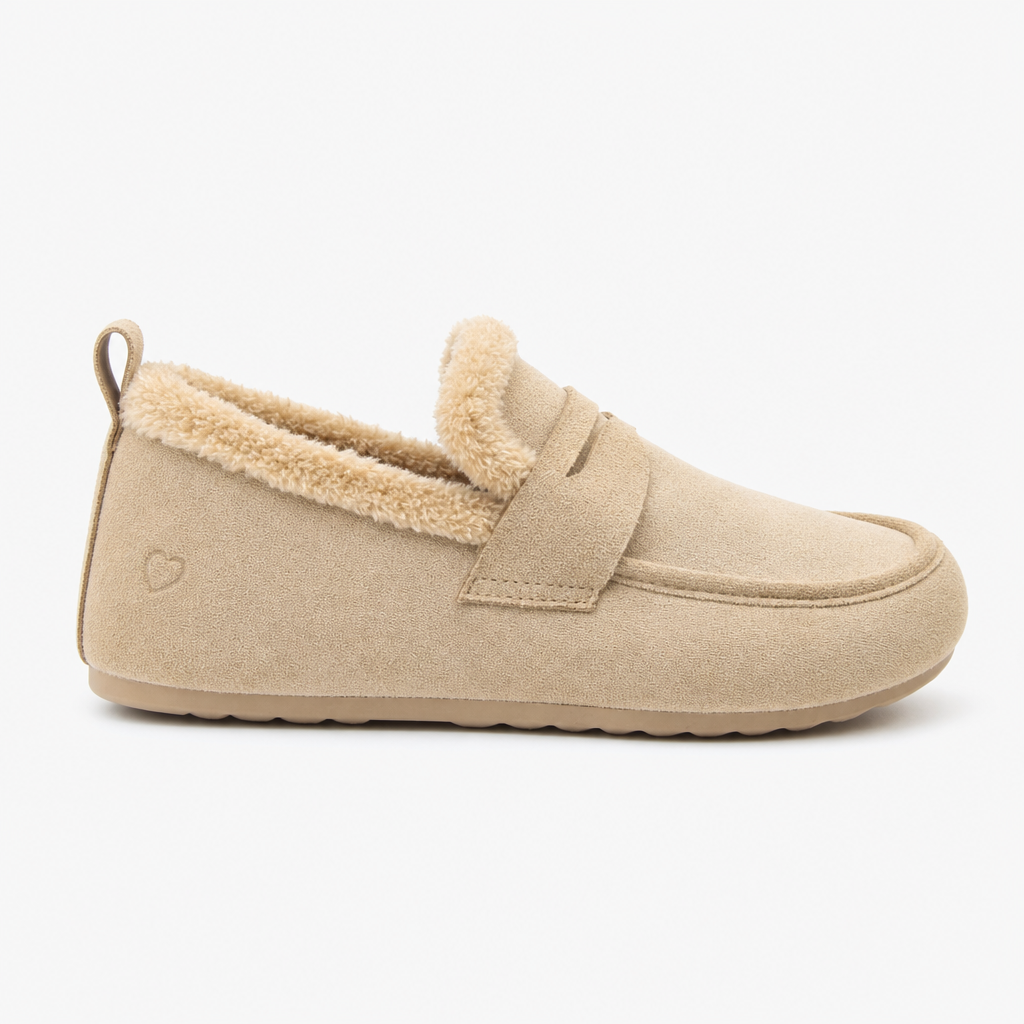 Heavenly Feet PEPPER Womens Full Slippers Beige