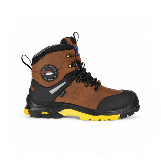 Himalayan 5802 Vibram Zipper Unisex Composite Toe Safety Boots Brown