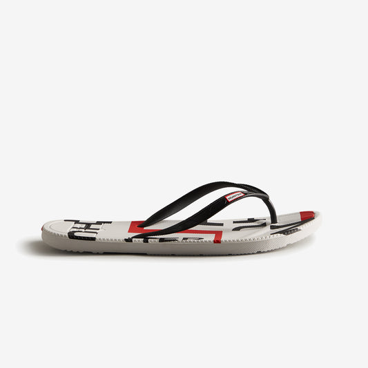 Hunter EXPLODED LOGO FLIP FLOP Mens Sandals Black