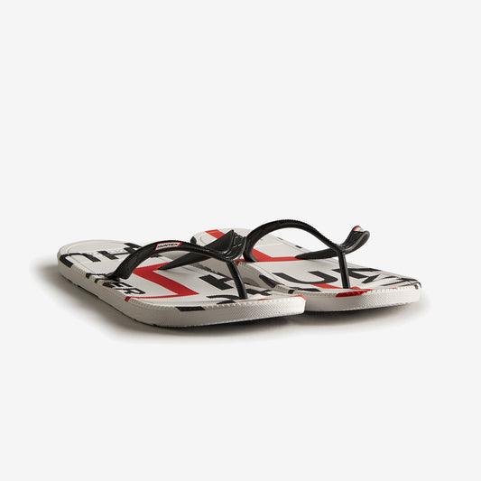 Hunter EXPLODED LOGO FLIP FLOP Mens Sandals Black