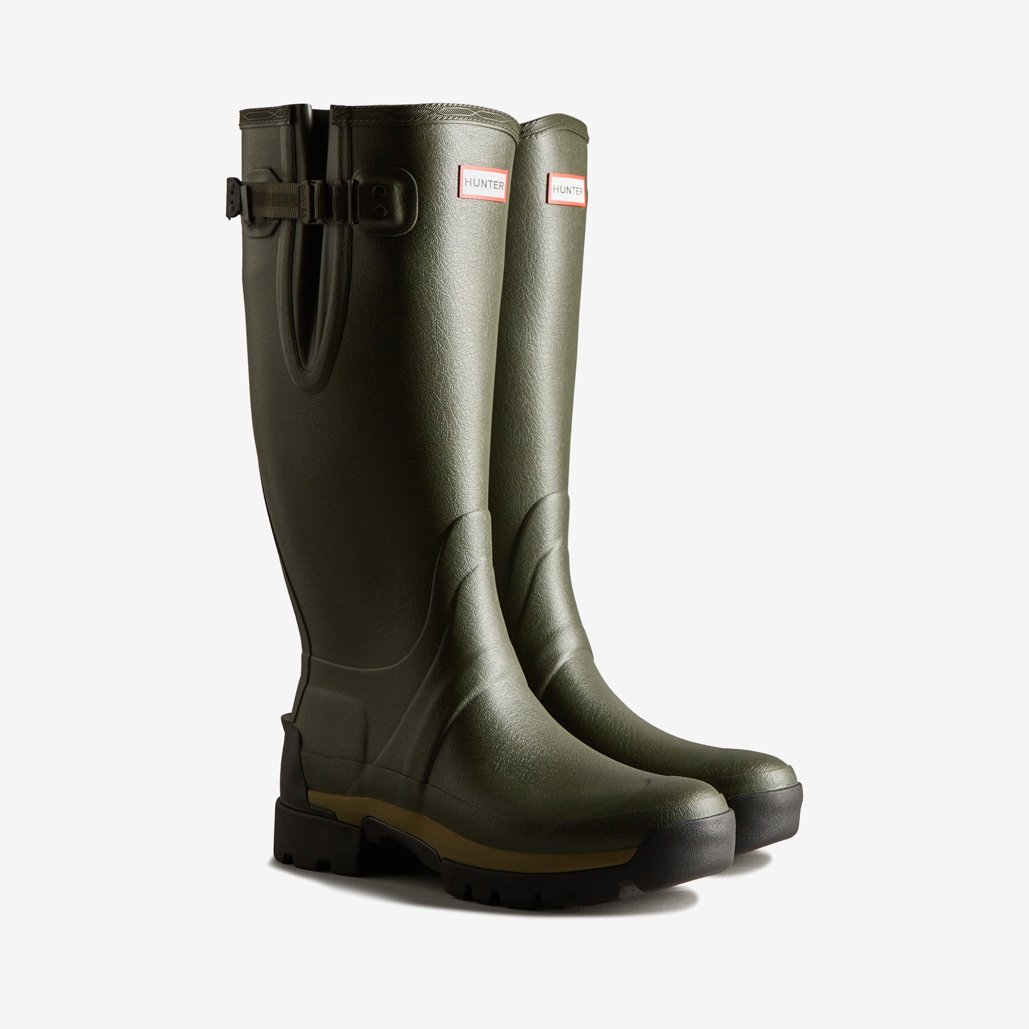 Hunter BALMORAL ADJUSTABLE 3MM Mens Wellies Dark Olive
