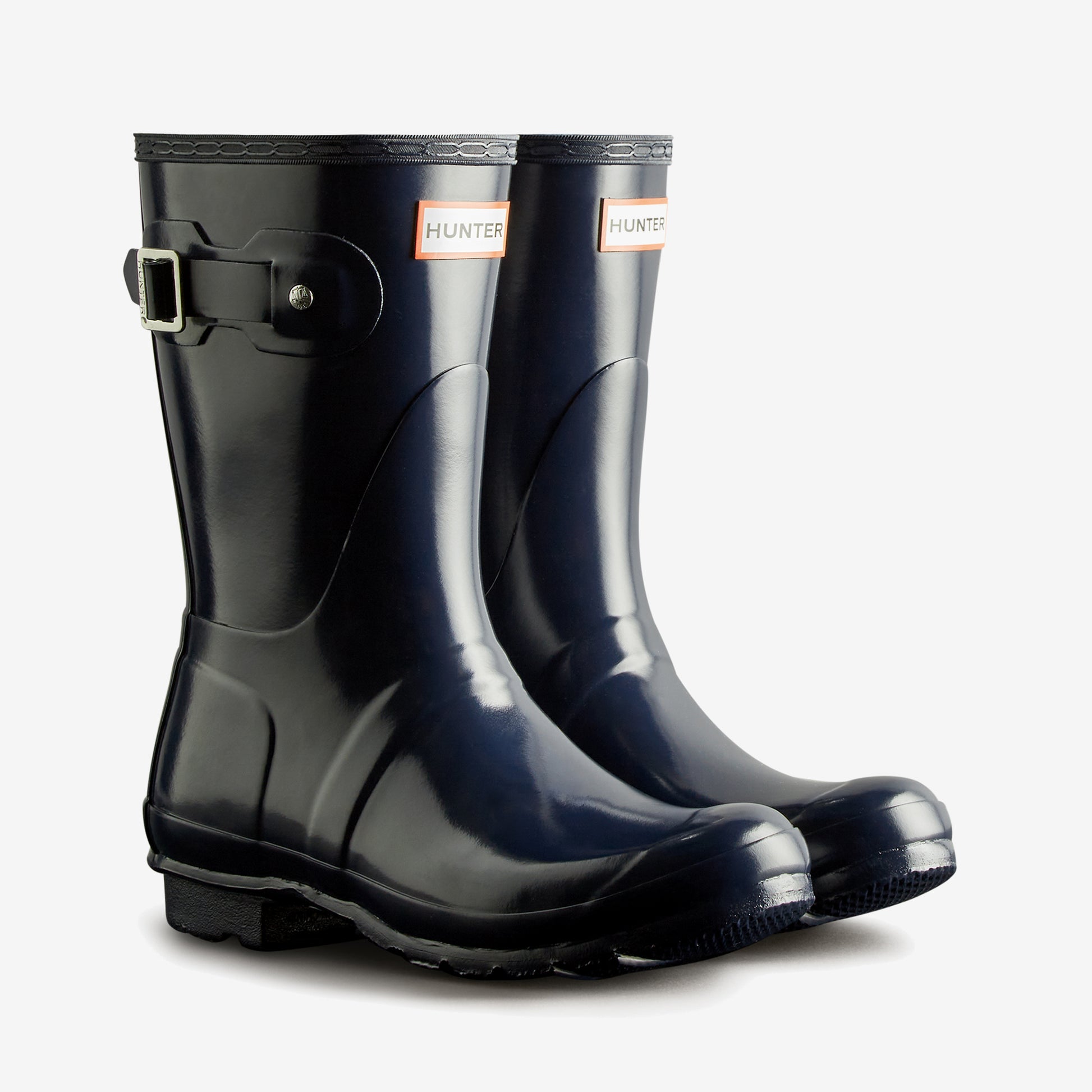 Hunter ORIGINAL SHORT Womens Wellies Navy Gloss