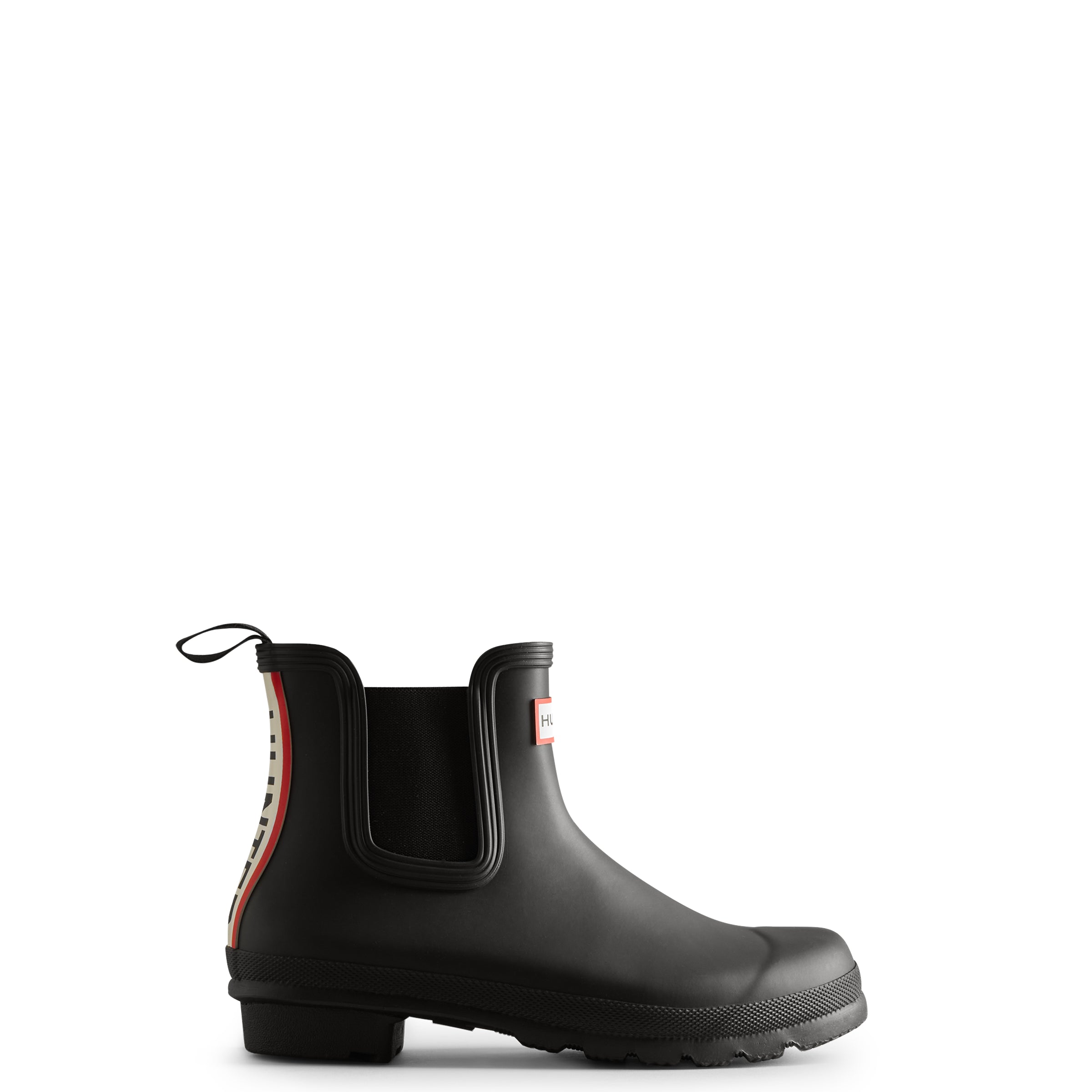 Hunter ORIGINAL CHELSEA TRI COLOUR LOGO BOOT Womens Wellies Black