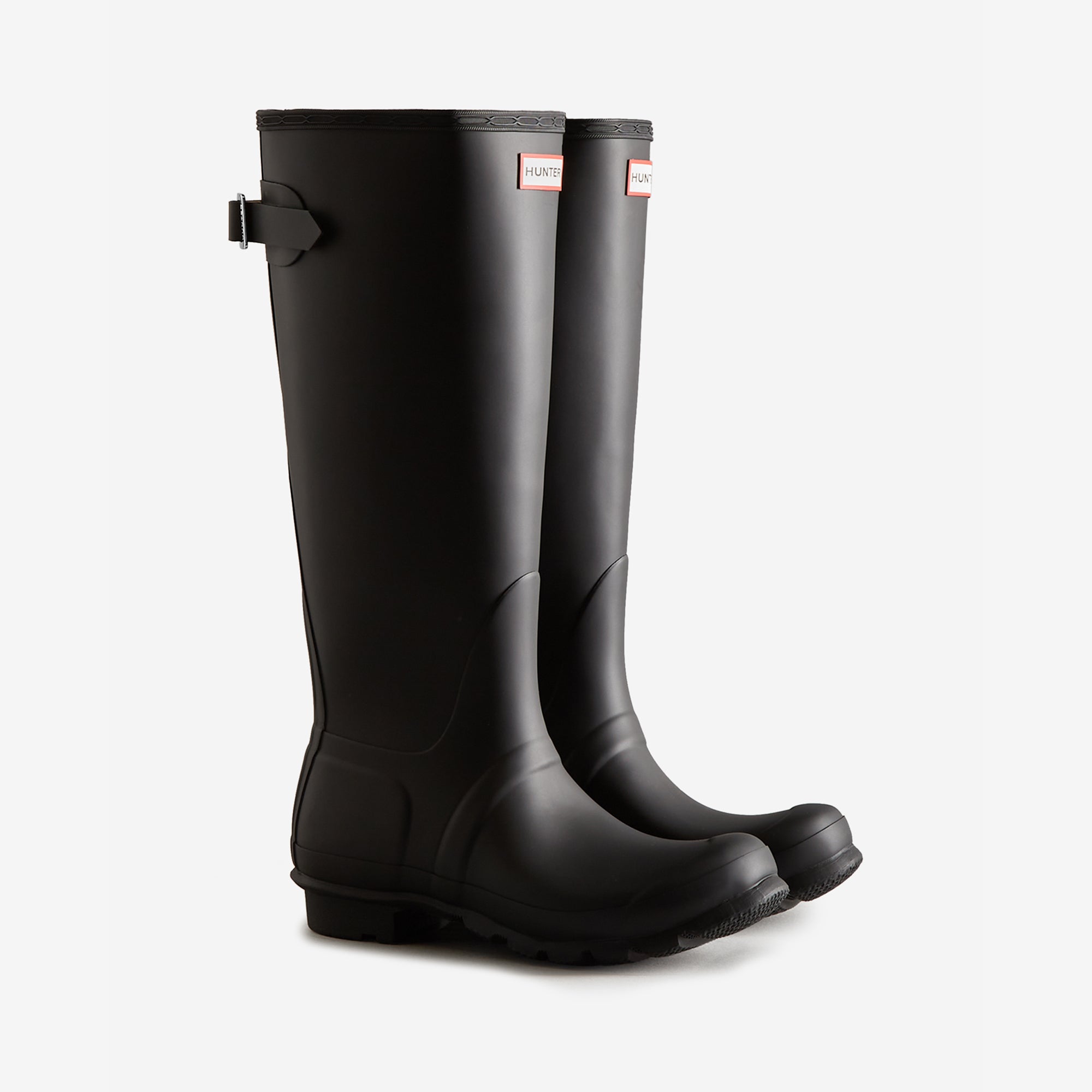 Hunter ORIGINAL TALL BACK ADJUSTABLE Womens Wellies Black