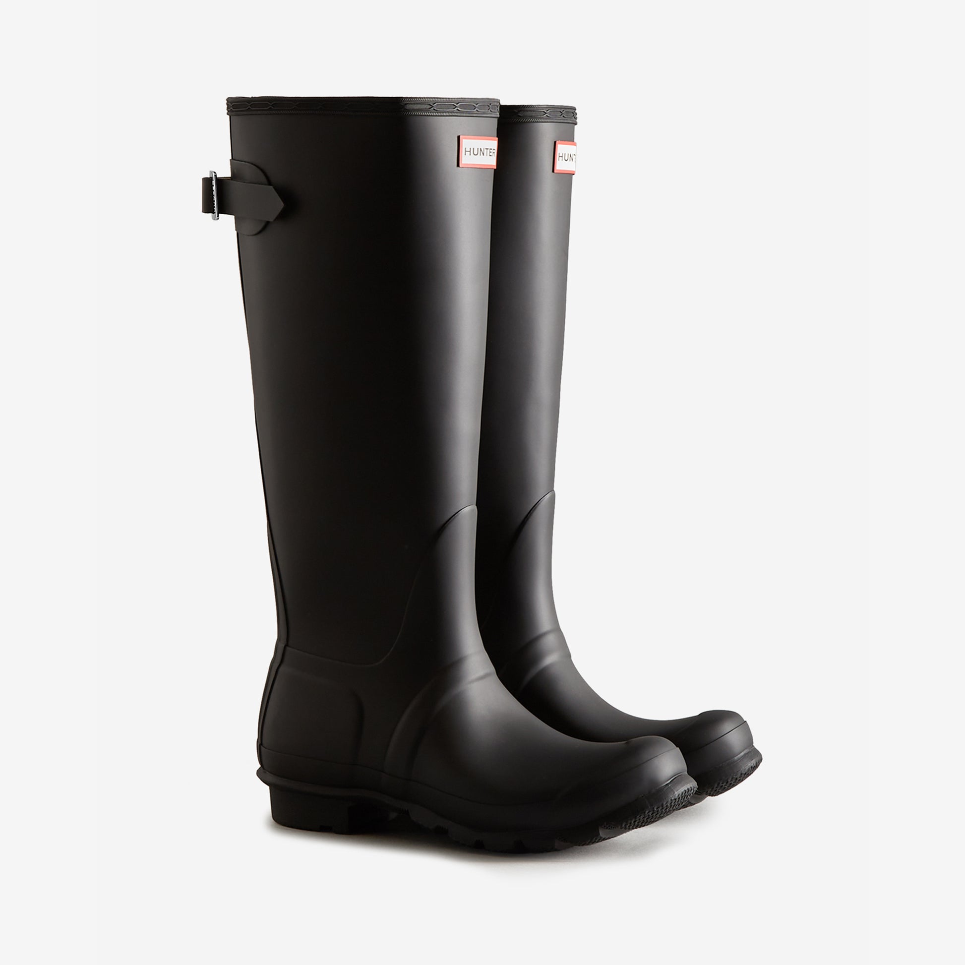 Hunter ORIGINAL TALL BACK ADJUSTABLE Womens Wellies Black