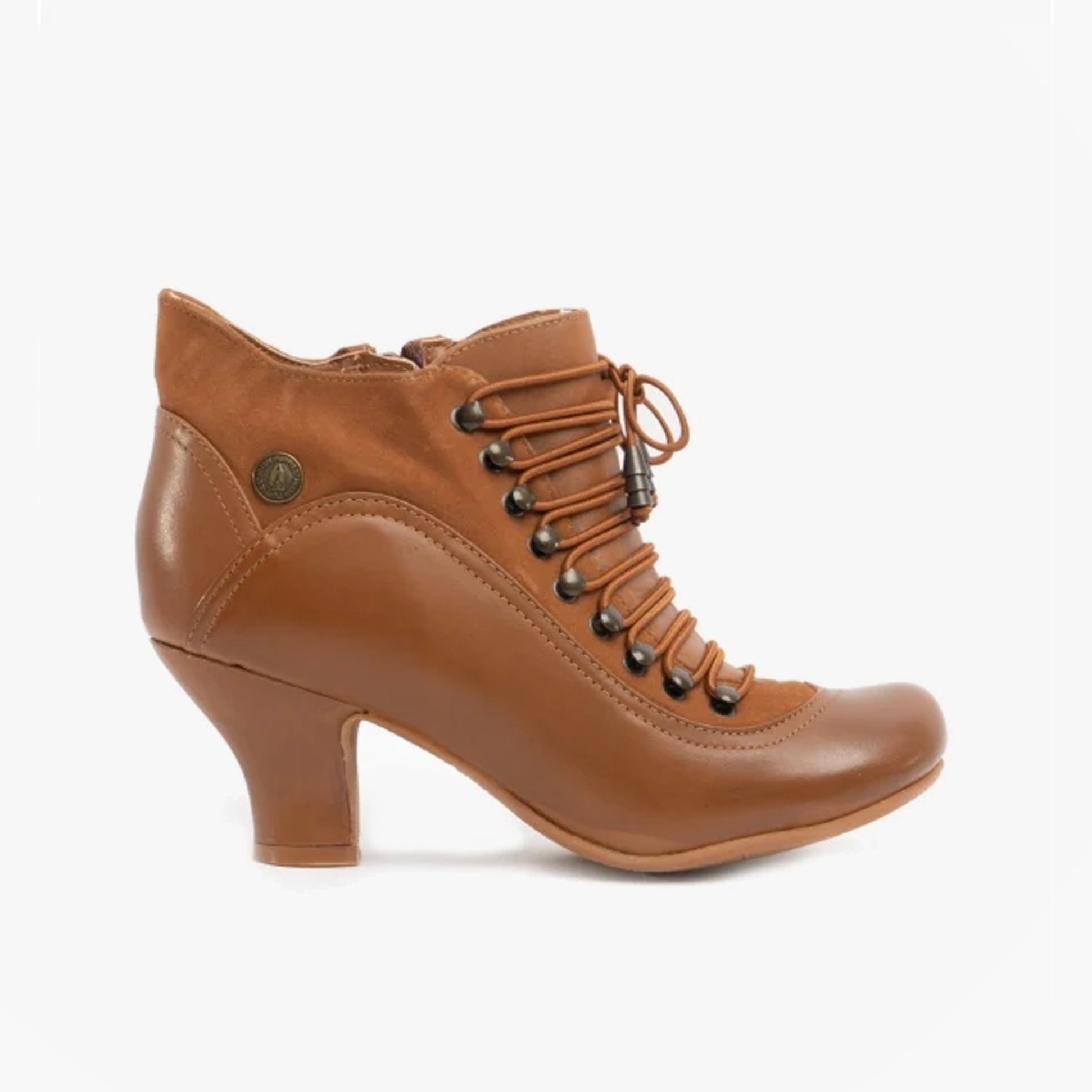 Hush Puppies VIVIANNA Womens Leather Zip Boots Tan