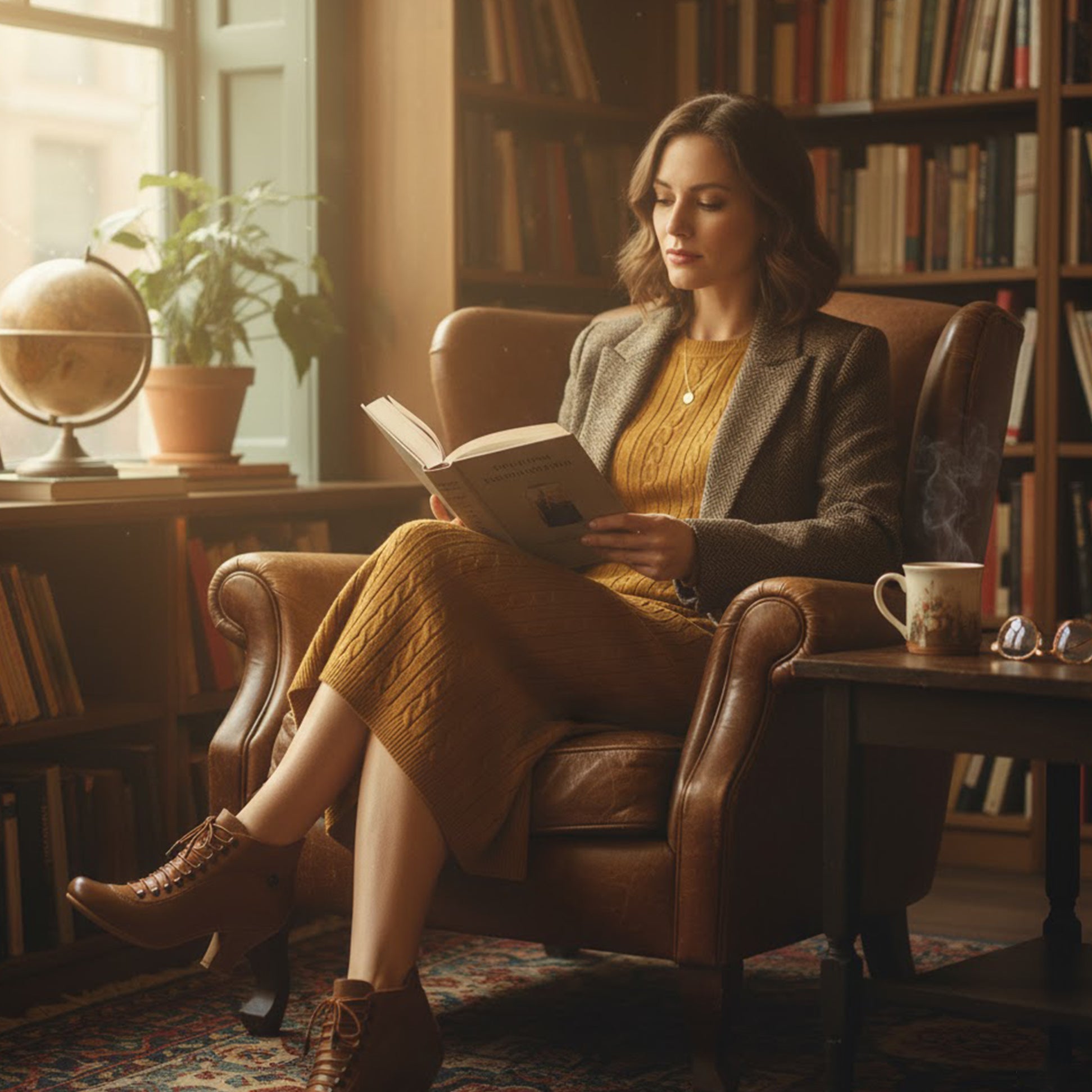 Hush Puppies VIVIANNA Womens Leather Zip Boots Tan