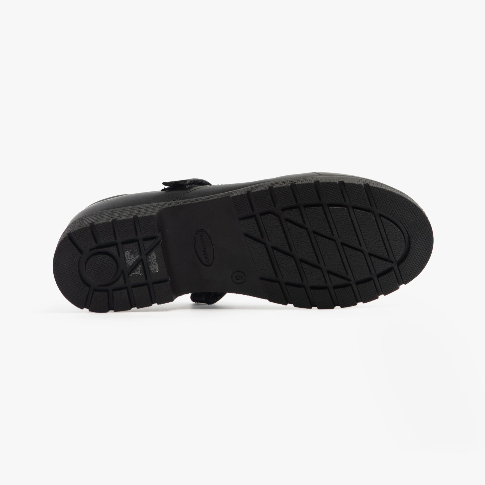 Hush Puppies TALLY Girls School Leather Shoes Black