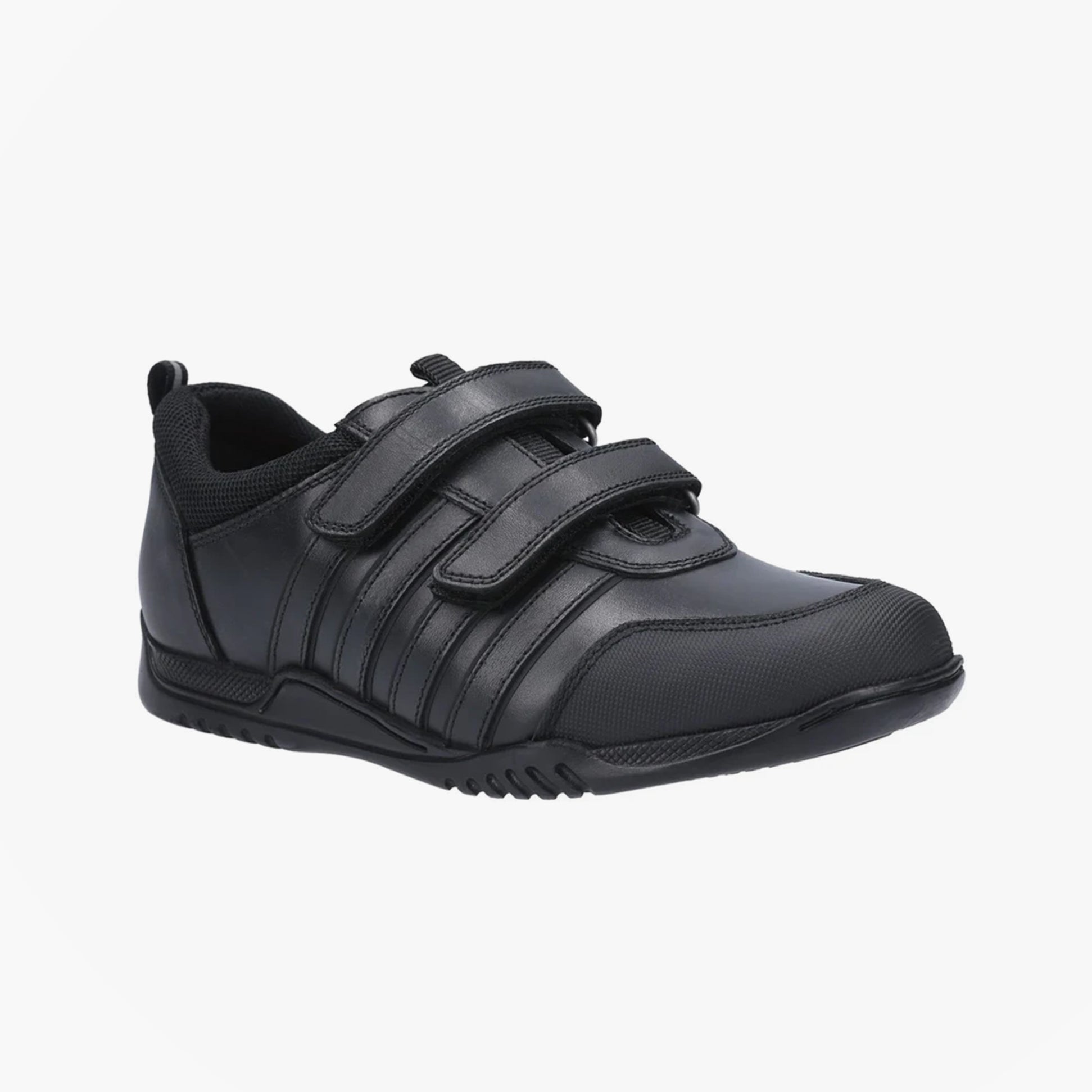 Hush Puppies JOSH Boys School Shoes Black