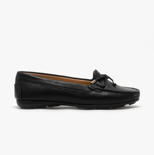 Hush Puppies MAGGIE Womens Leather Loafers Black