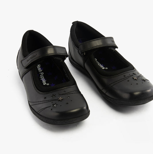 Hush Puppies AMBER Girls School Shoes Black