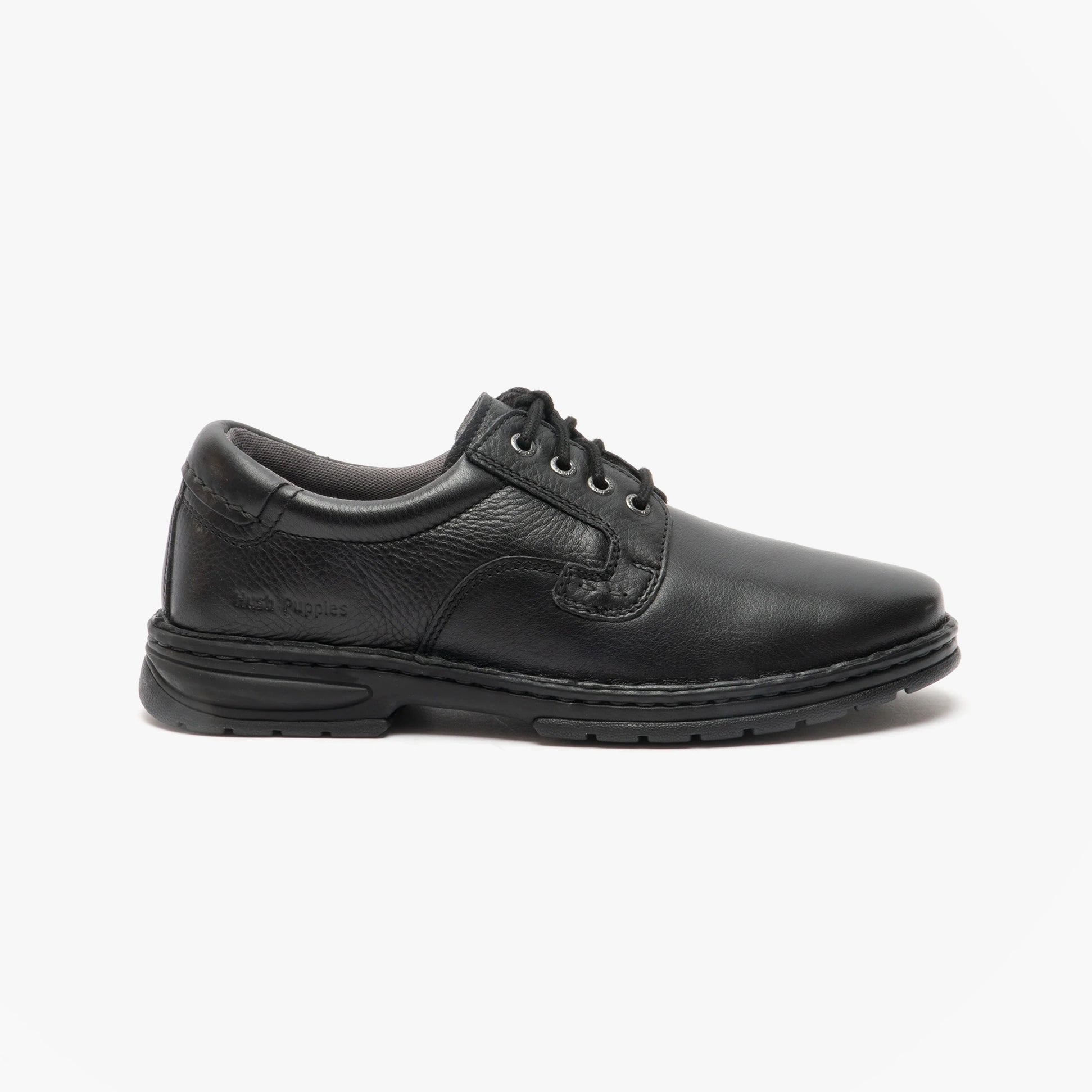 Hush Puppies OUTLAW II Mens Leather Shoes Black