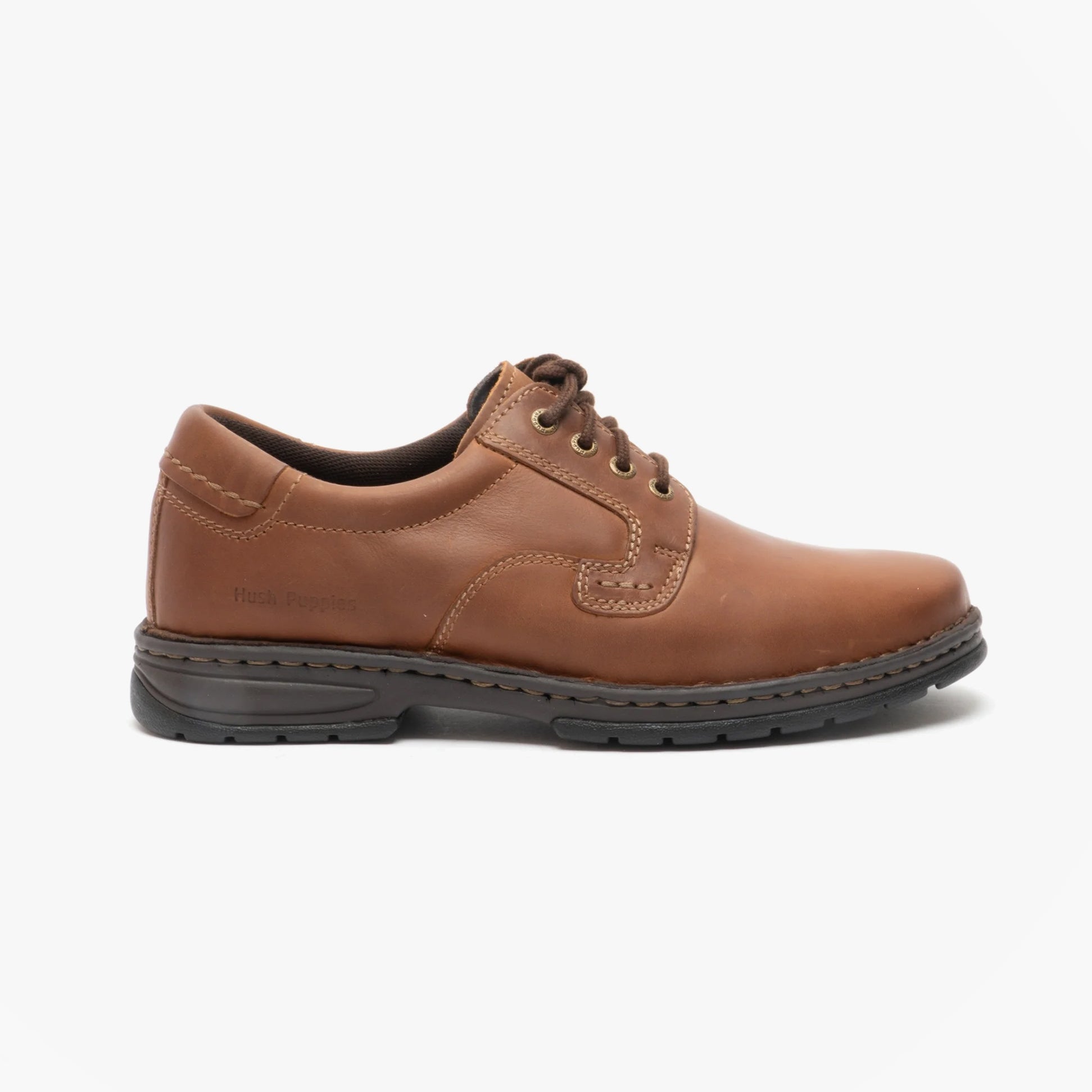 Hush Puppies OUTLAW II Mens Leather Shoes Brown