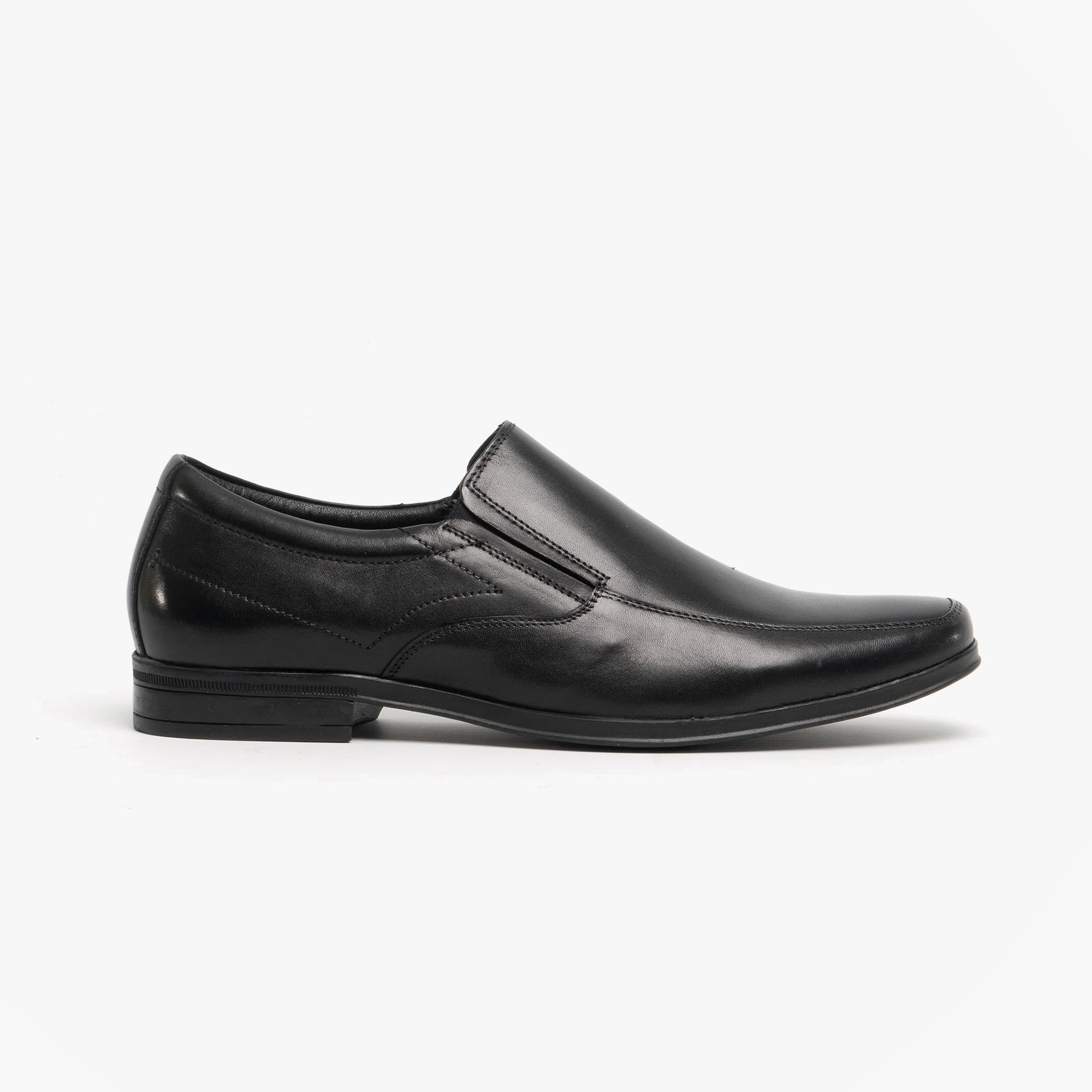 Hush Puppies BILLY Mens Leather Slip On Shoes Black