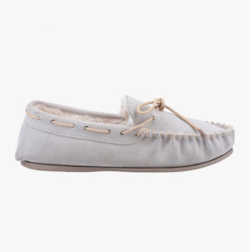 Hush Puppies ALLIE Womens Suede Slippers Grey