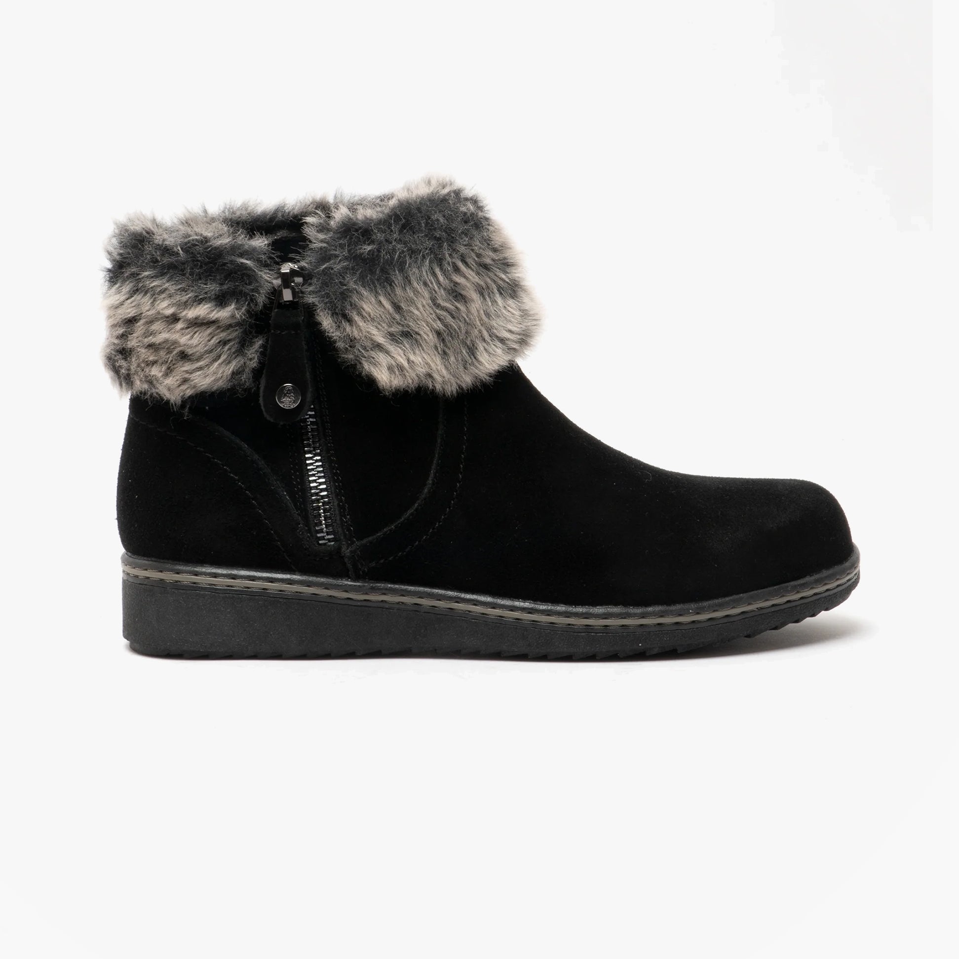 Hush Puppies PENNY Womens Suede Ankle Boot Black