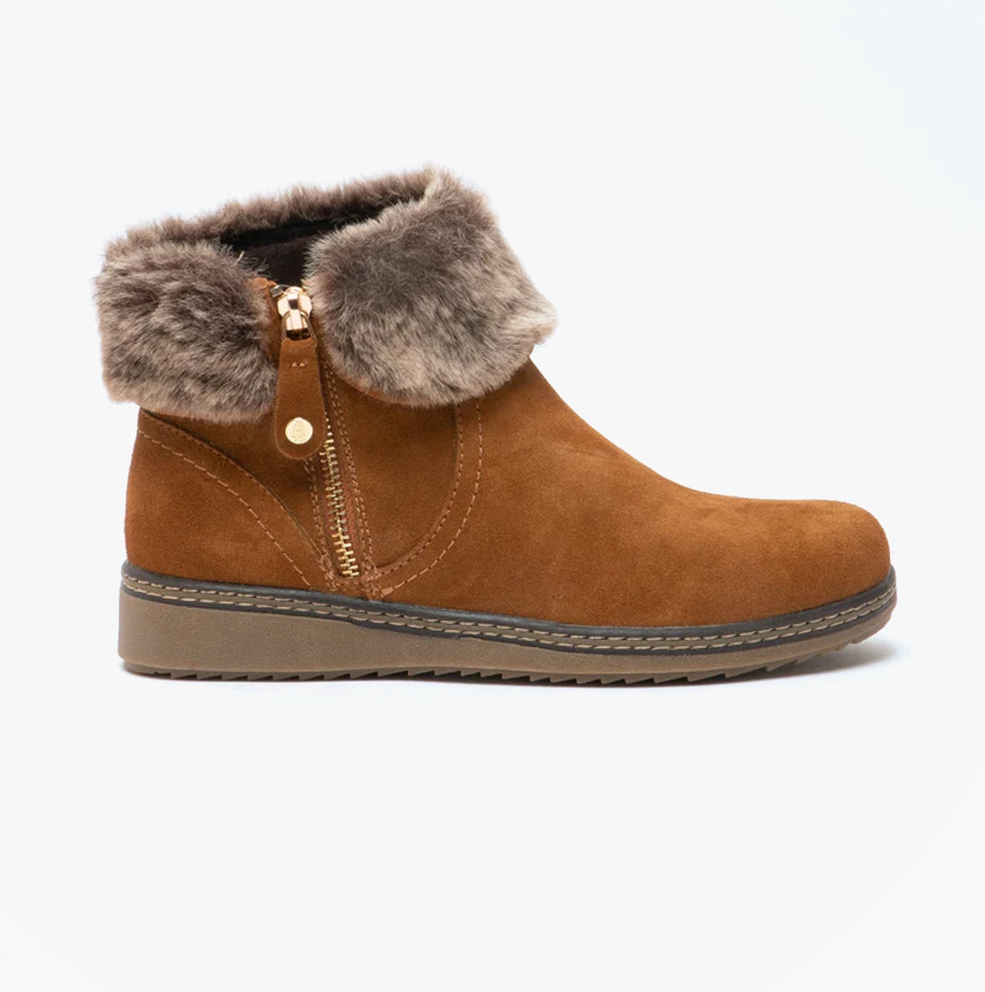 Hush Puppies PENNY Womens Suede Ankle Boot Tan