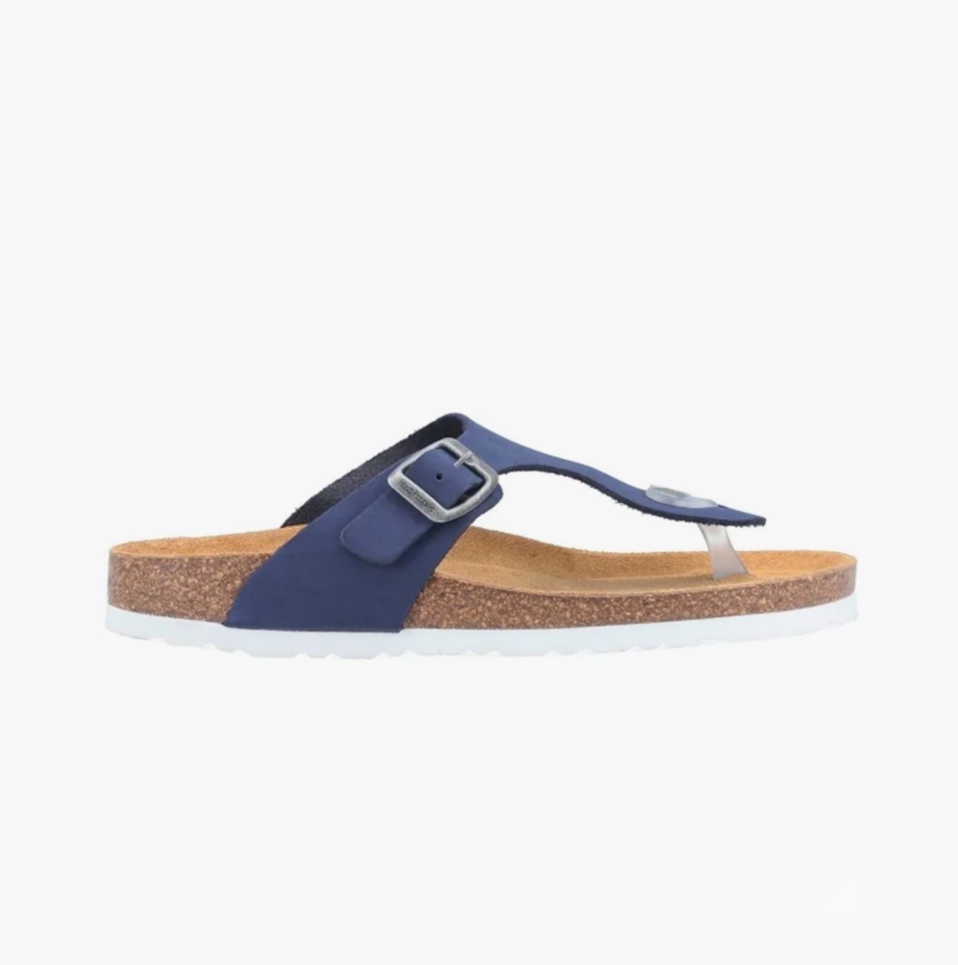 Hush Puppies KAYLA Womens Leather Toe Post Sandals Navy