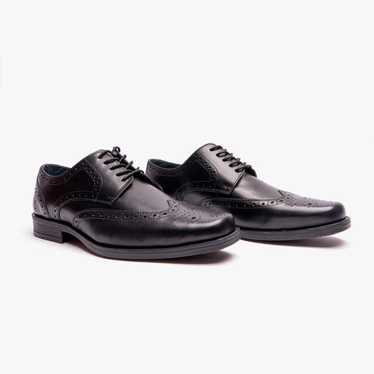 Hush Puppies BRACE Mens Lace-Up Brogues Black