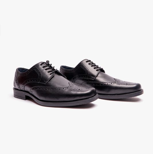 Hush Puppies BRACE Mens Lace-Up Brogues Black