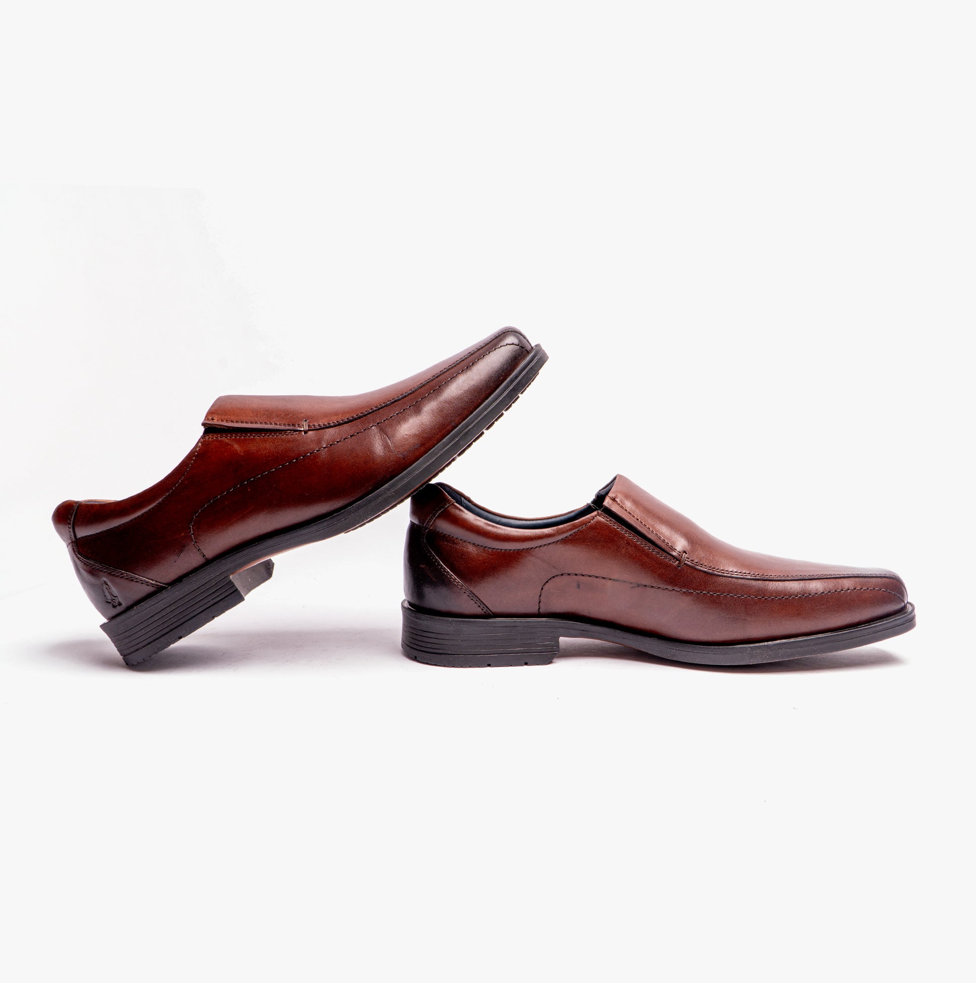 Hush Puppies BRODY Mens Slip-On Shoes Chocolate