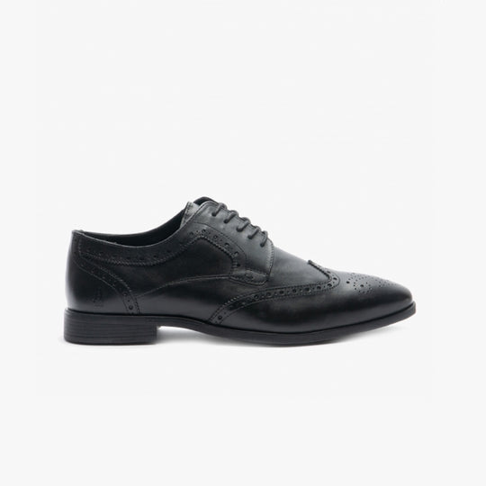 Hush Puppies ELLIOT BROGUE Boys Leather Lace Up Shoes Black