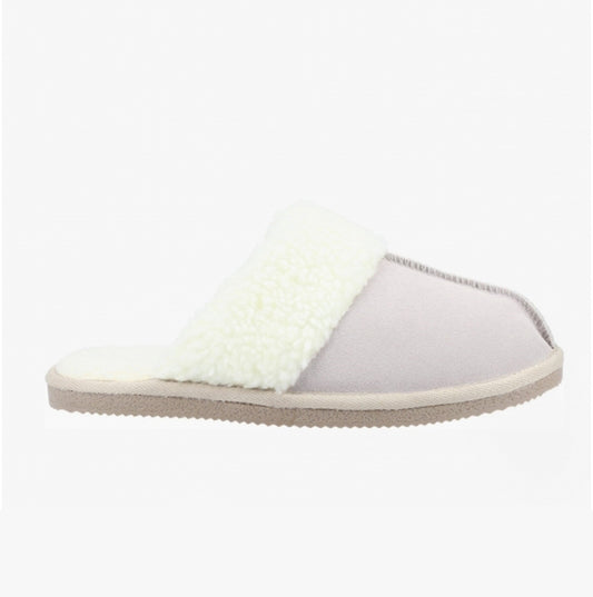 Hush Puppies ARIANNA Womens Suede Mule Slippers Beige