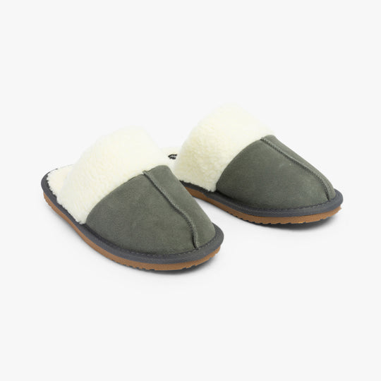 Hush Puppies ARIANNA Womens Suede Mule Slippers Grey