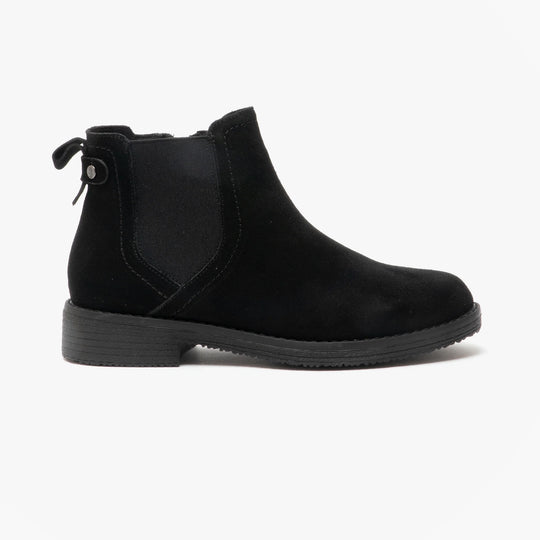 Hush Puppies MADDY Womens Suede Ankle Boot Black