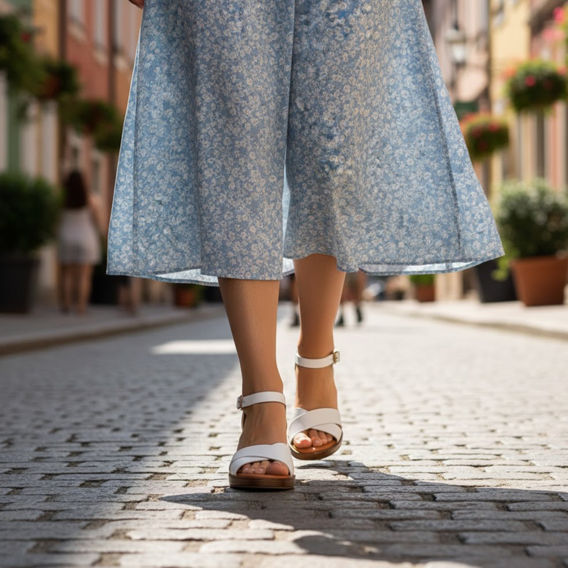 Hush Puppies GEORGIA Womens Leather Sandals White